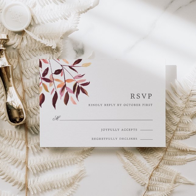 Harvest | Watercolor Foliage RSVP Card (Creator Uploaded)