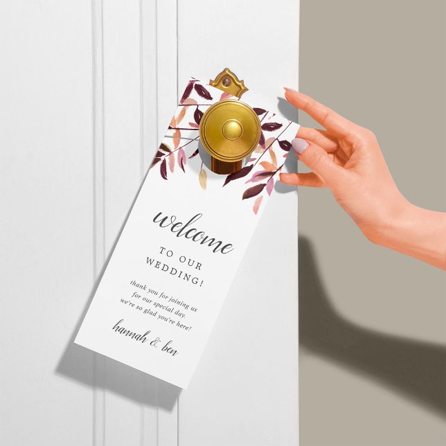 Harvest Wedding Welcome/Do Not Disturb Door Hanger (Creator Uploaded)