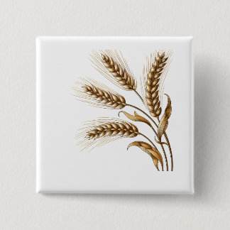 Harvest Wheat Ears Button – Rustic Farm Charm