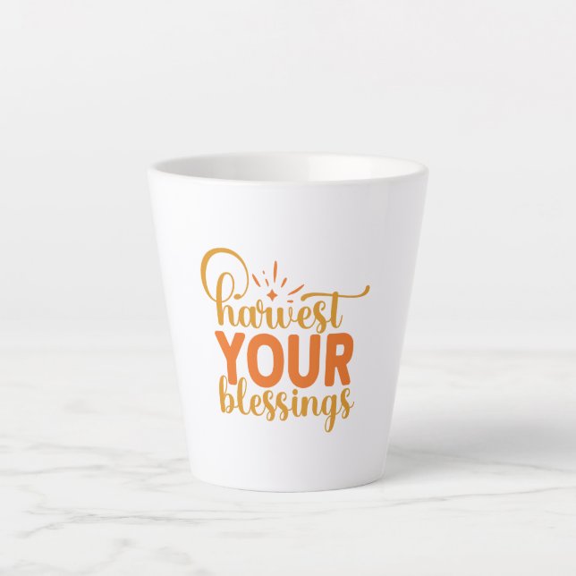 Harvest Your Blessings Latte Mug (Front)