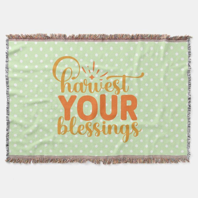 Harvest Your Blessings Throw Blanket (Front)