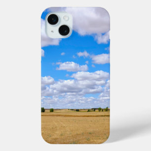 Harvested wheat fields iPhone 15 mini case