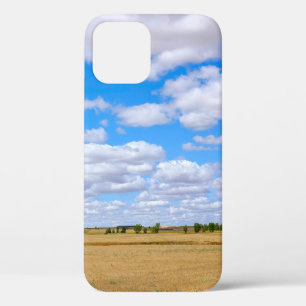 Harvested wheat fields iPhone 12 pro case