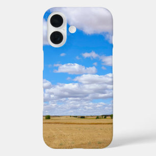 Harvested wheat fields iPhone 16 case