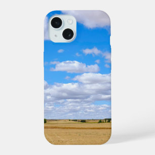 Harvested wheat fields iPhone 15 case