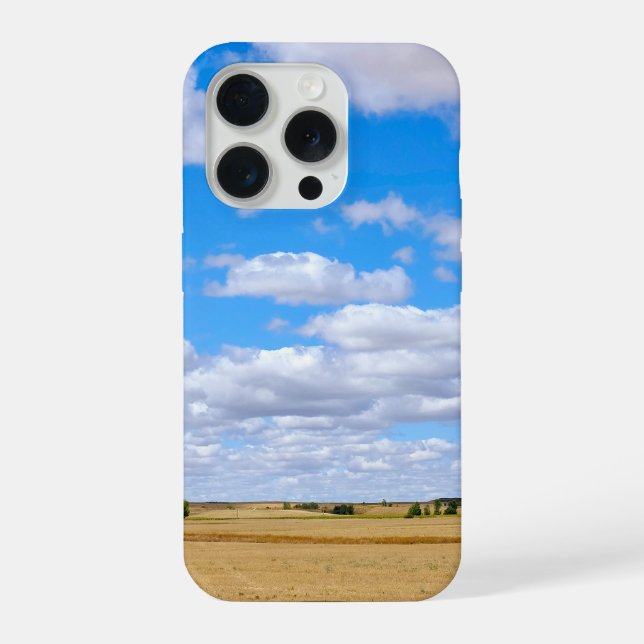 Harvested wheat fields  iPhone case (Back)