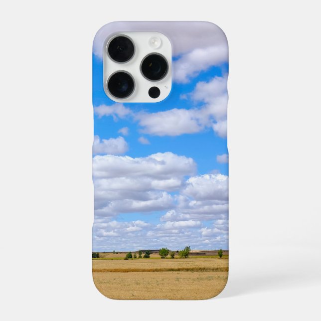 Harvested wheat fields  iPhone case (Back)