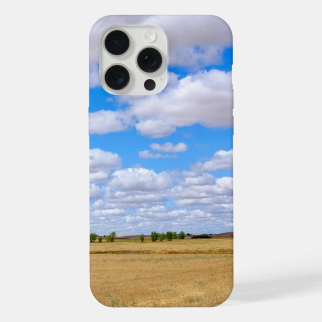 Harvested wheat fields  iPhone case (Back)