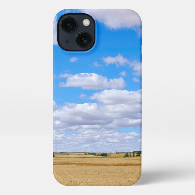 Harvested wheat fields  iPhone case (Back)