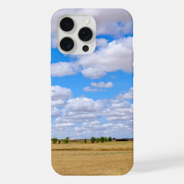 Harvested wheat fields  iPhone case (Back)