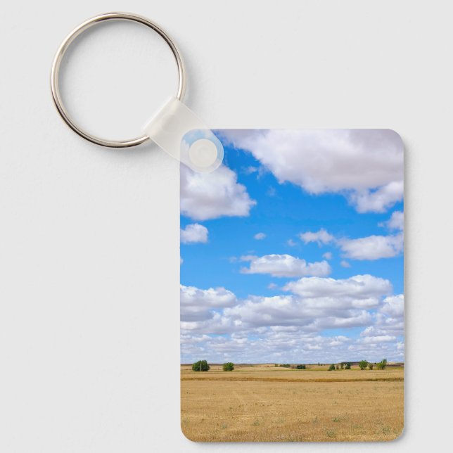 Harvested wheat fields  key ring (Front)