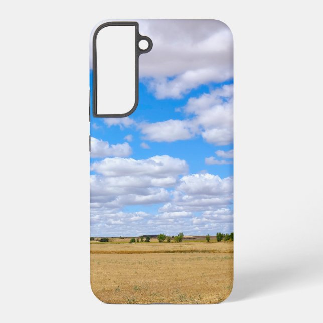 Harvested wheat fields  samsung galaxy s22+ case (Back)