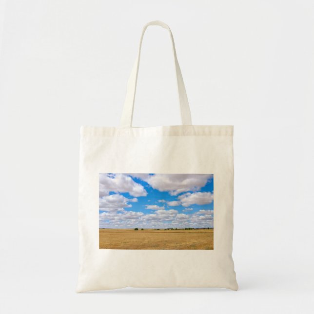 Harvested wheat fields  tote bag (Front)