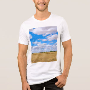Harvested wheat fields  Tri-Blend shirt