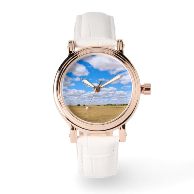 Harvested wheat fields  watch (Front)