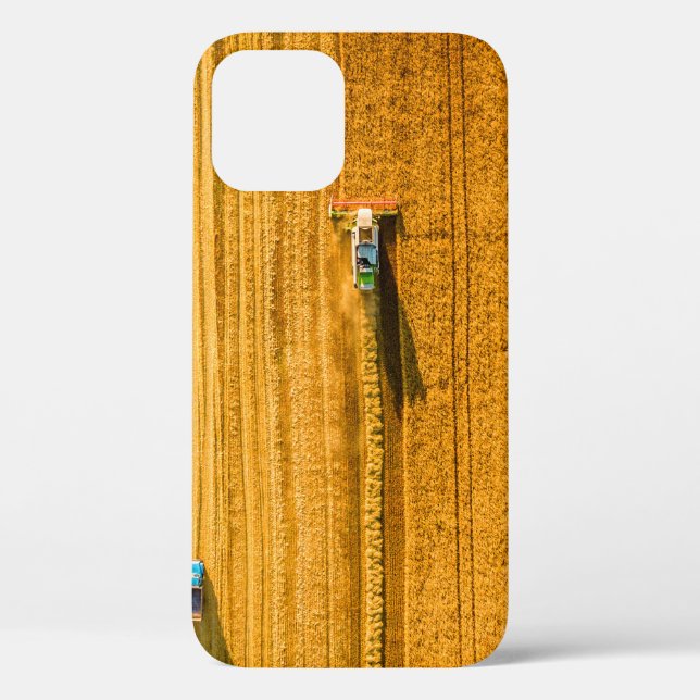 Harvester machine working in field. Combine harves Case-Mate iPhone Case (Back)