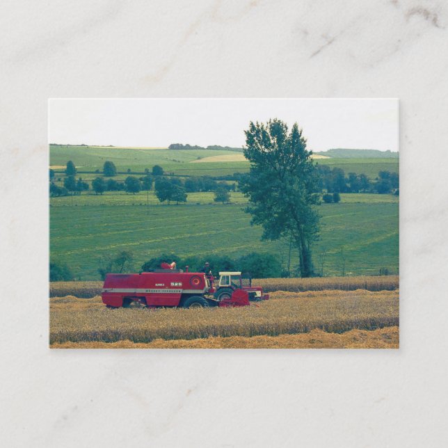 Harvesting (1980s 35mm Colorslide) Business Card (Front)