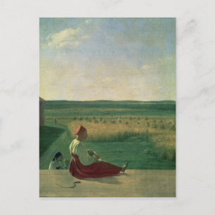 Harvesting in Summer, 1820s Postcard