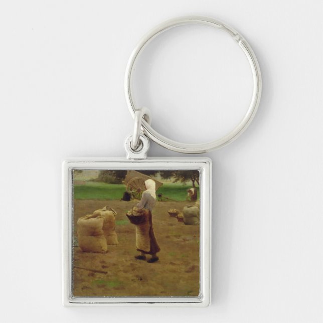 Harvesting Potatoes Key Ring (Front)
