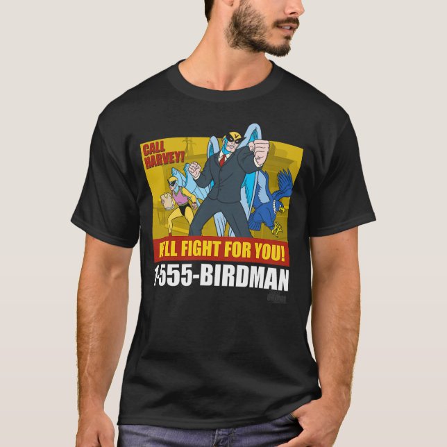 Harvey Birdman, Attorney at Law Birdman Ad T-Shirt (Front)