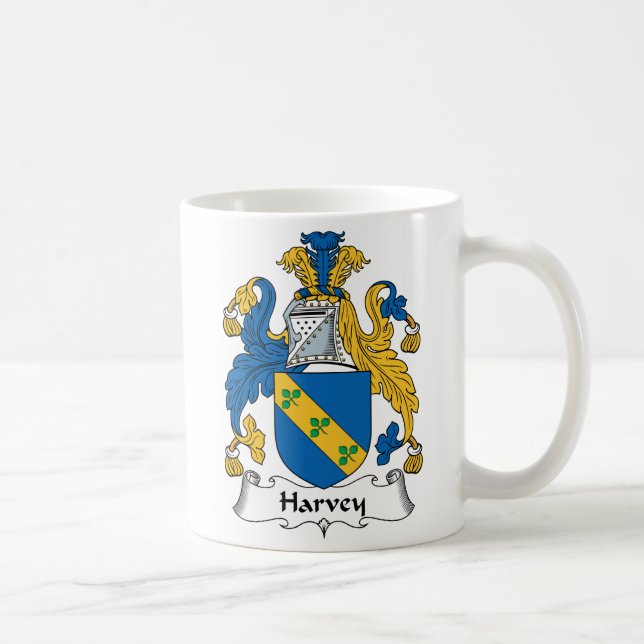 Harvey Family Crest Coffee Mug (Right)