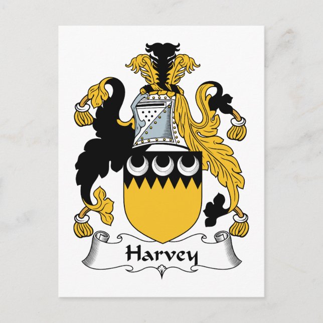 Harvey Family Crest Postcard (Front)