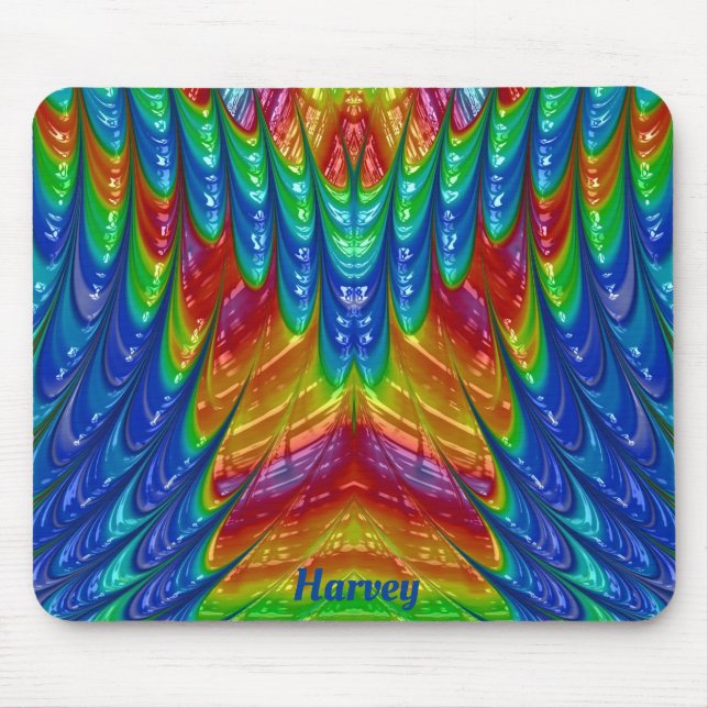 HARVEY ~ Pretty 3D Pattern ~ Personalised  Mouse Pad (Front)