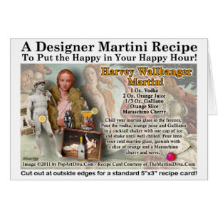 Harvey Wallbanger Martini Recipe Card