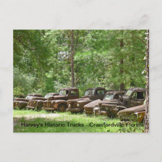 Harvey's Historic Truck Display - Crawfordville FL Postcard