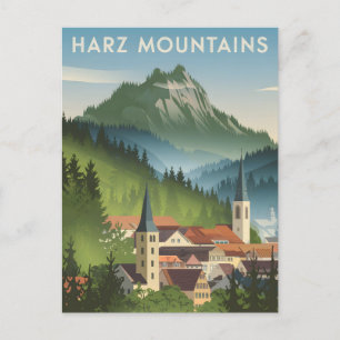 Harz Mountains Germany vintage Postcard