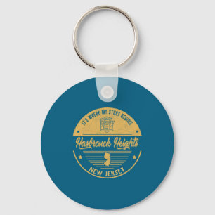 Hasbrouck Heights New Jersey Its Where My Story B Key Ring