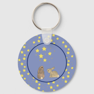 Häschen und Sterne Key Ring