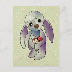 Hase und käfer postcard