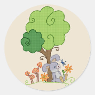 Hase unterm Baum Classic Round Sticker
