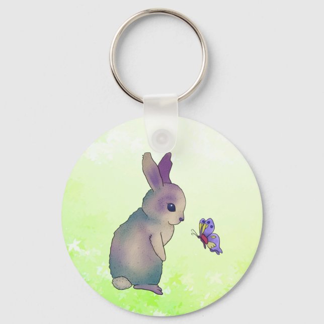 Hase with butterfly key ring (Front)