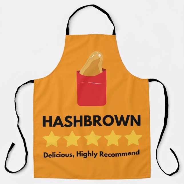 hash brown fast food lover apron (Front)