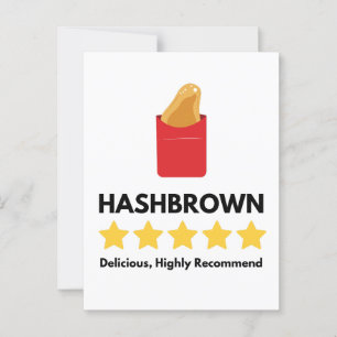 hash brown fast food potato lover postcard