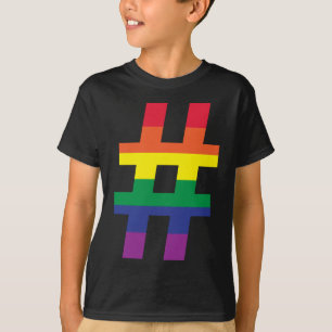 Hash Tag Rainbow Flag T-Shirt