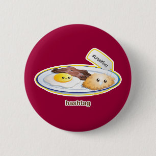 Hashtag 6 Cm Round Badge