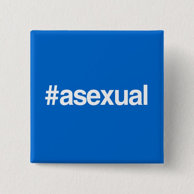 HASHTAG ASEXUAL 15 CM SQUARE BADGE (Front)