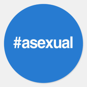 HASHTAG ASEXUAL CLASSIC ROUND STICKER