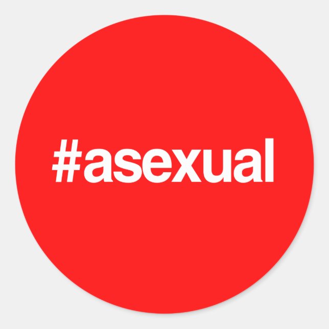 HASHTAG ASEXUAL CLASSIC ROUND STICKER (Front)