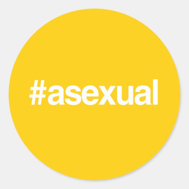 HASHTAG ASEXUAL CLASSIC ROUND STICKER (Front)