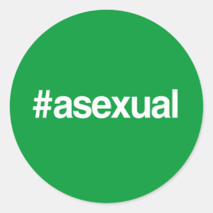 HASHTAG ASEXUAL CLASSIC ROUND STICKER