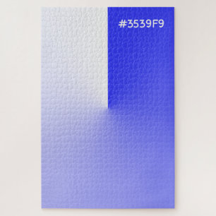 Hashtag Azure Blue Colour Gradient Jigsaw Puzzle