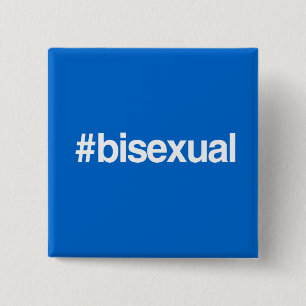HASHTAG BISEXUAL 15 CM SQUARE BADGE