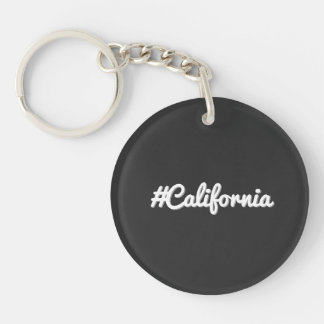 Hashtag California Minimalist West Coast Style Key Ring