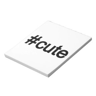 Hashtag # Cute Notepad
