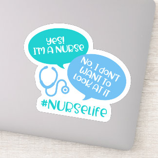 Hashtag Cute Nurse Life Laptop Decal Sticker