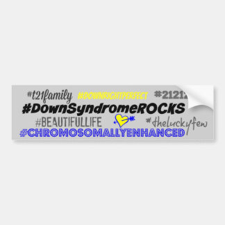 hashtag down syndrom bumper sticker